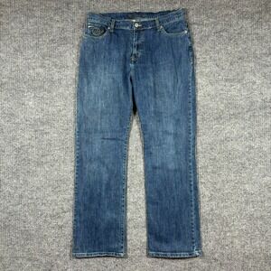 Zena Womens Straight Leg Jeans Size 14 Blue Denim Mid Rise Vintage Y2K